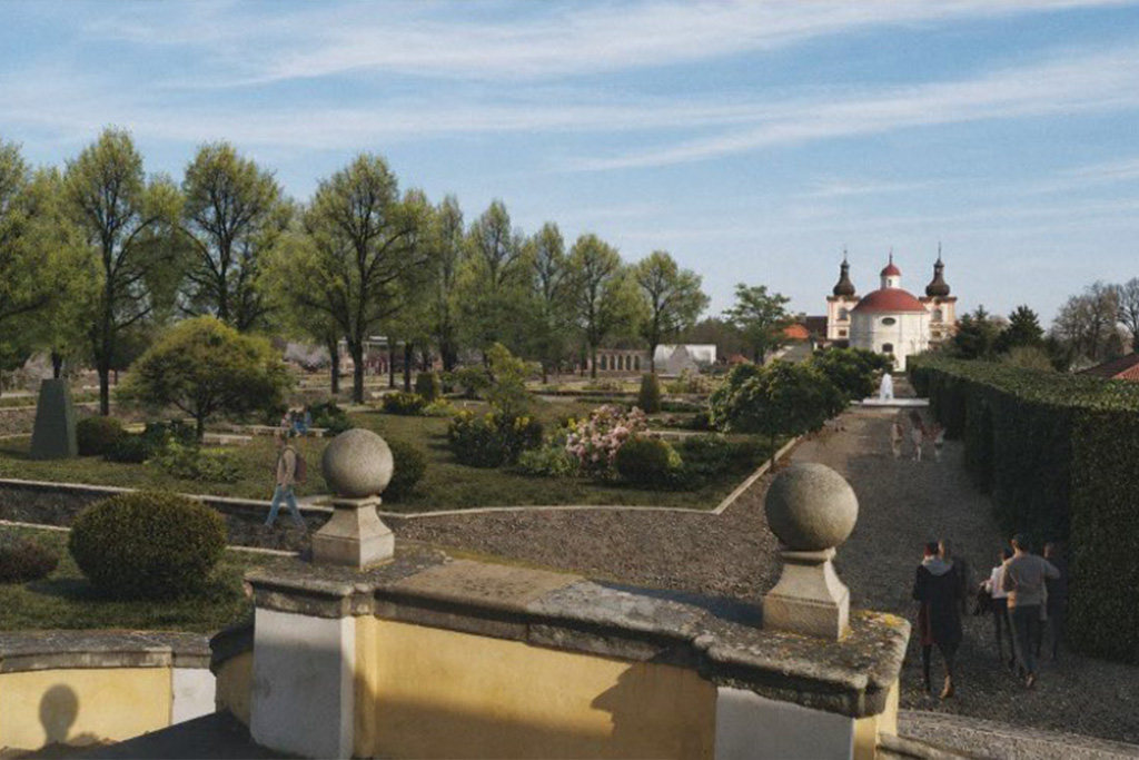Garden of Nové Dvory Castle 1 Novè-Dvory_render