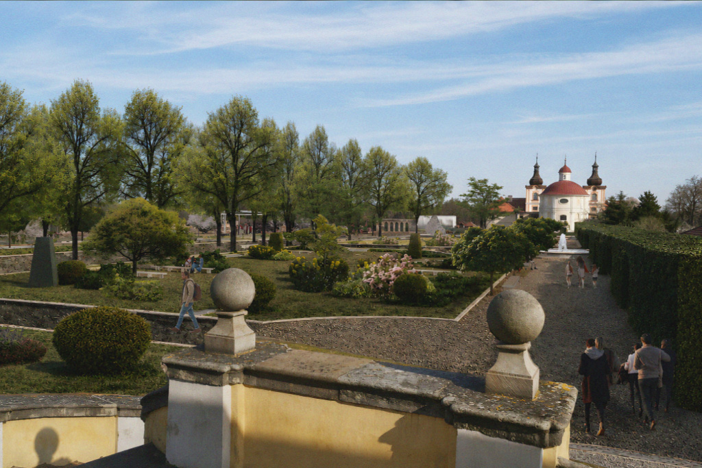 Giardino del Castello di Nové Dvory 1 Novè-Dvory_vista